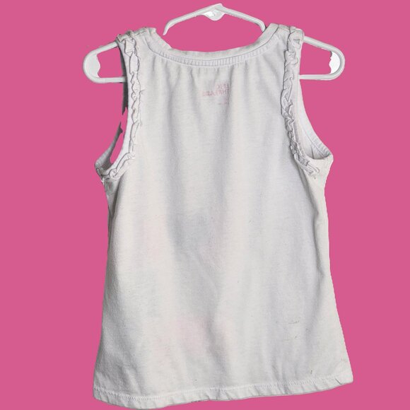 Epic Threads Tank Ruffled Sleeveless Graphic Love Is Love White Multicolor 6 - Picture 2 of 9